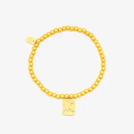 Outdoorsy Gals Metal Bead Stretch Bracelet