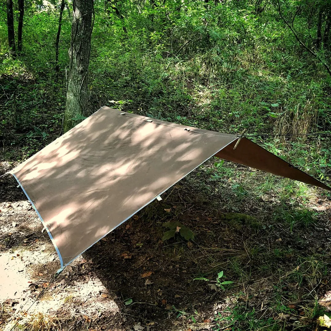 Optimized Title: Earth Brown Pathfinder Nylon Tarp & Hammock Combo with Enhanced Features