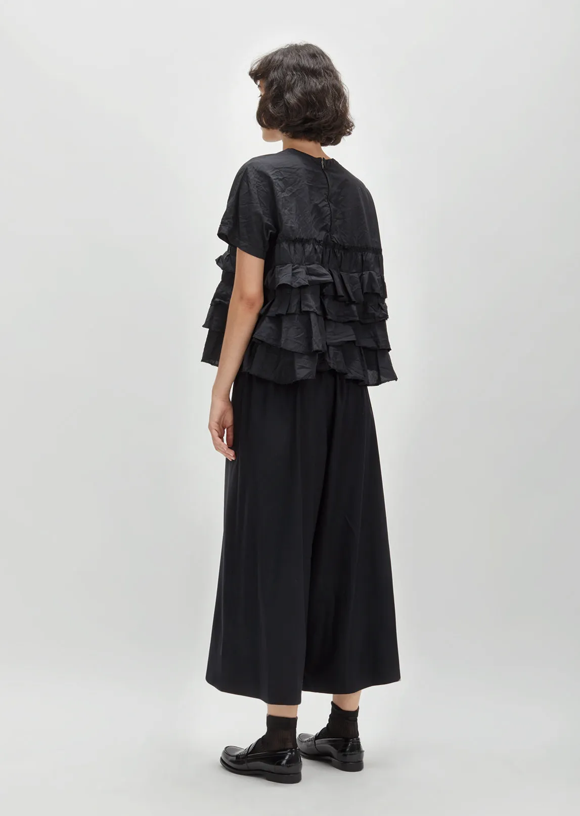 Polyester Broad Ruffle Tee