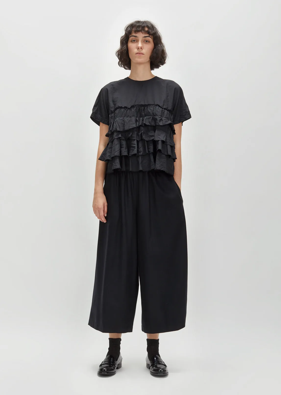 Polyester Broad Ruffle Tee