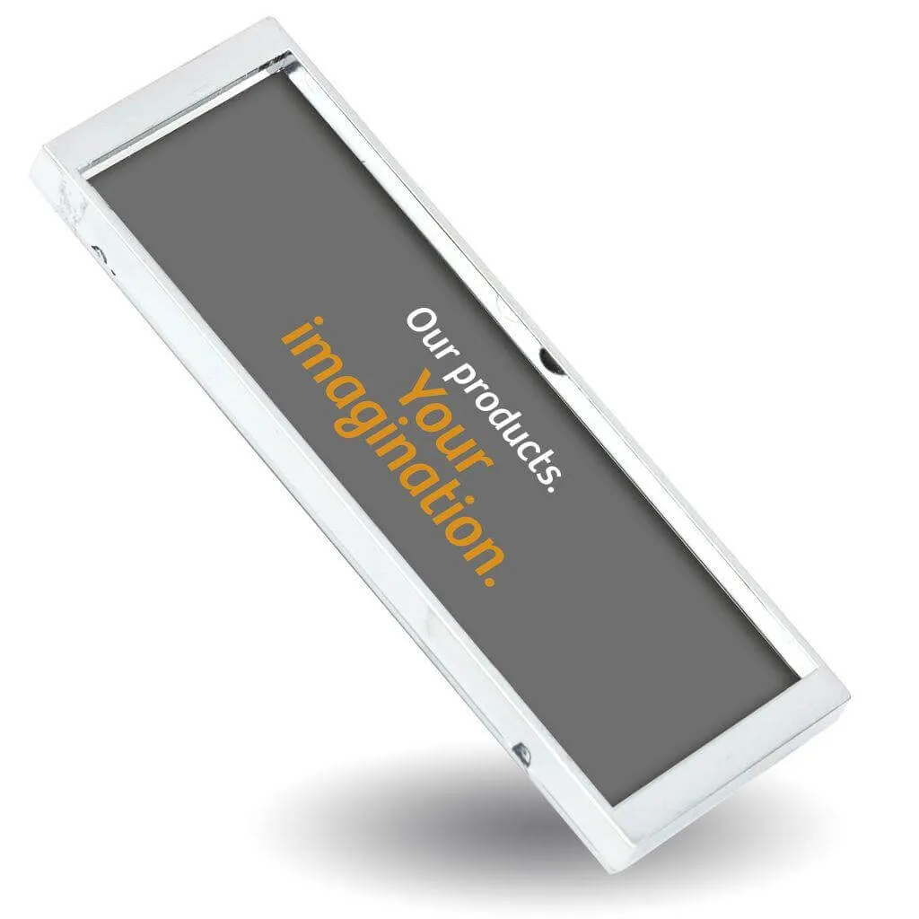 Rectangular Blank Magnetic ID Name Plate Badge - 66 x 21.5mm - Pack of 10