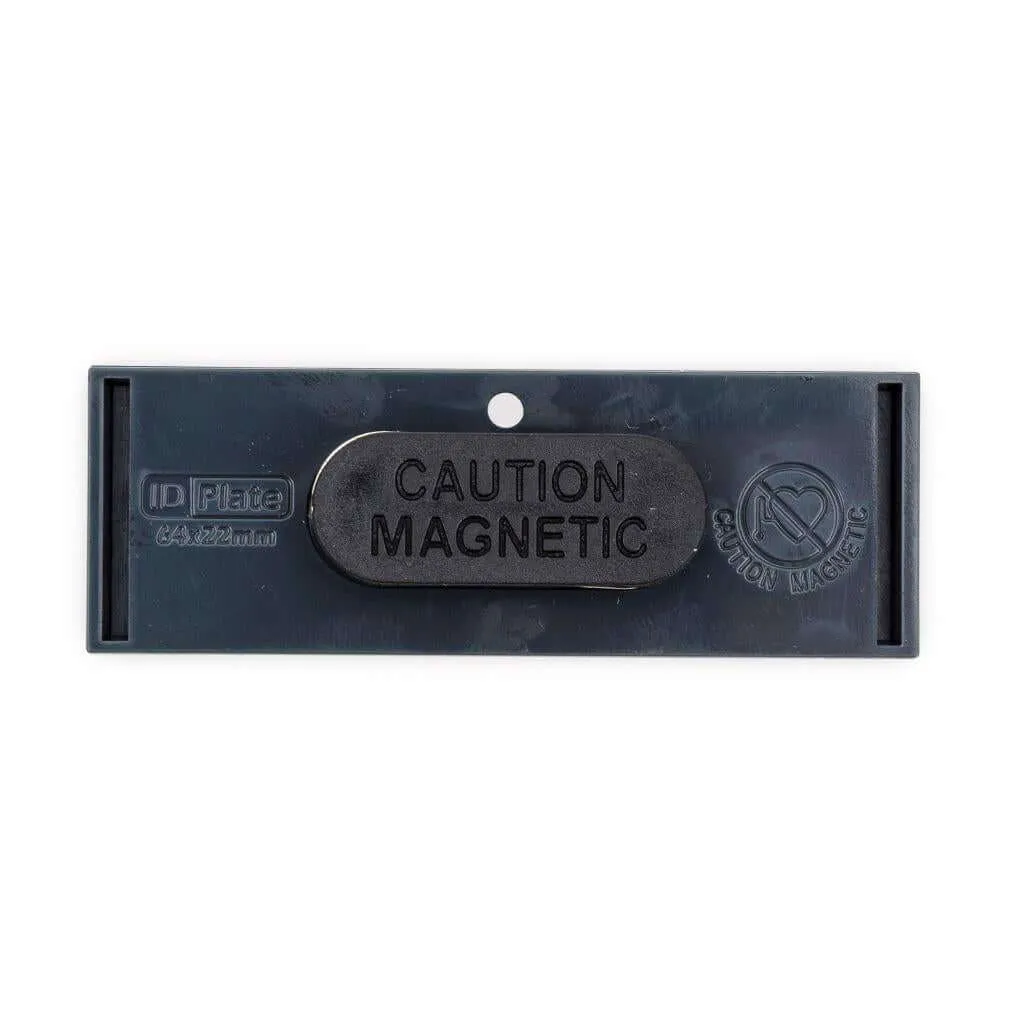 Rectangular Blank Magnetic ID Name Plate Badge - 66 x 21.5mm - Pack of 10