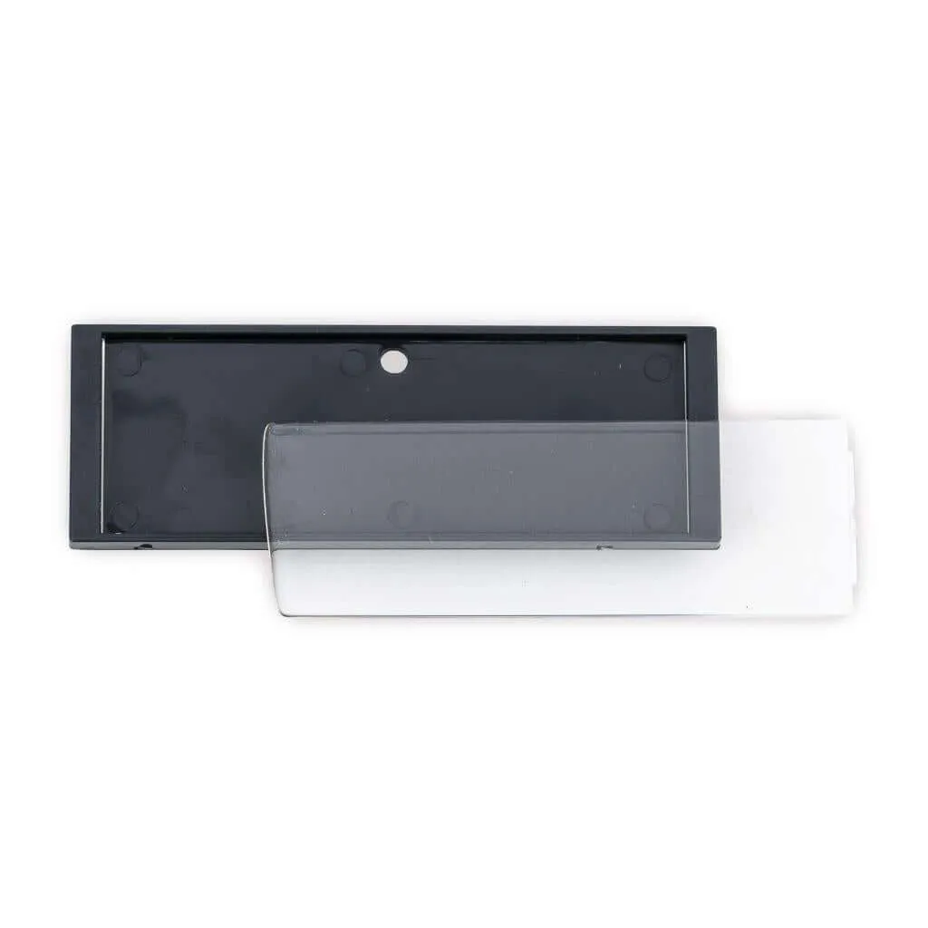 Rectangular Blank Magnetic ID Name Plate Badge - 66 x 21.5mm - Pack of 10