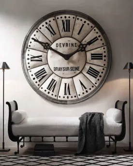 Samy Round Silver Modern Clock