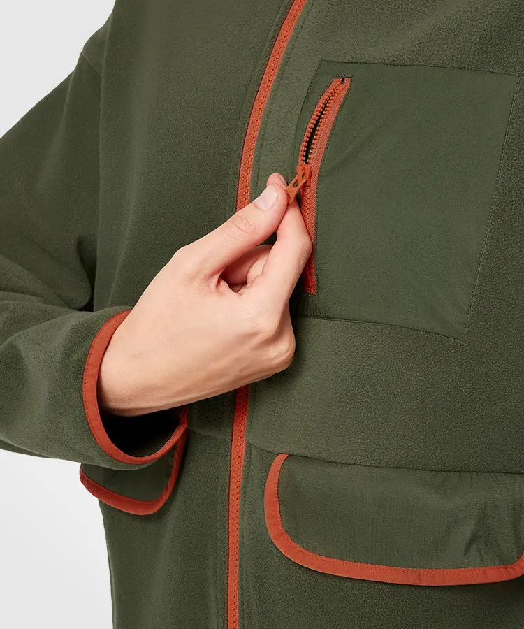 Shift Fleece Color Block Pockets Zip Jacket | Women's Sports Jacket
