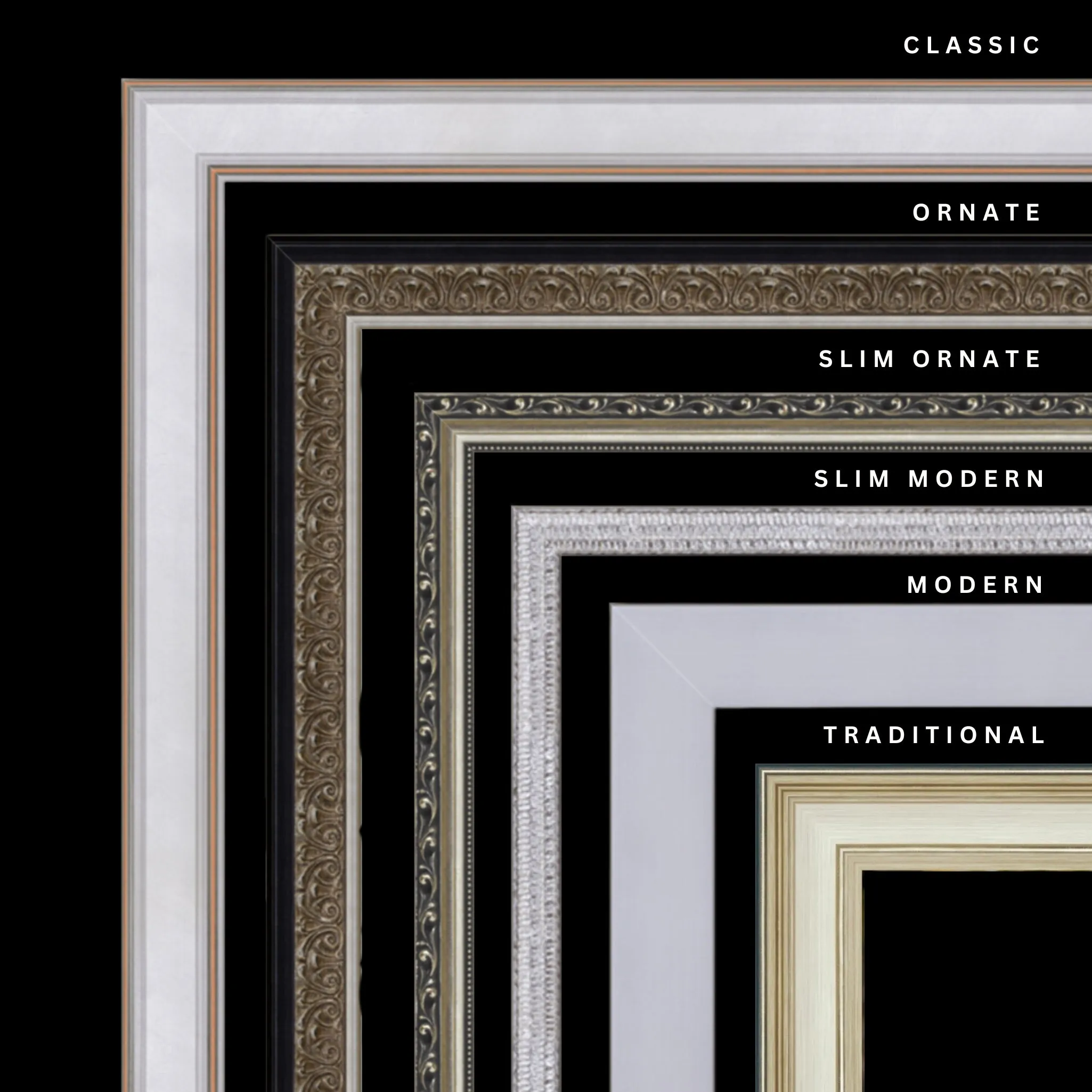 Silver 47x43 Picture Frame Ornate Traditional Classic Antique