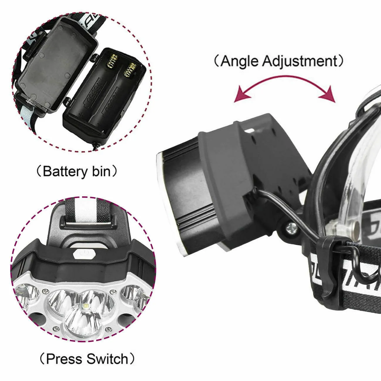 SMAXLuminate™ Super-Bright 11 LED Headlamp: Rechargeable Waterproof Head Light Torch 990000LM