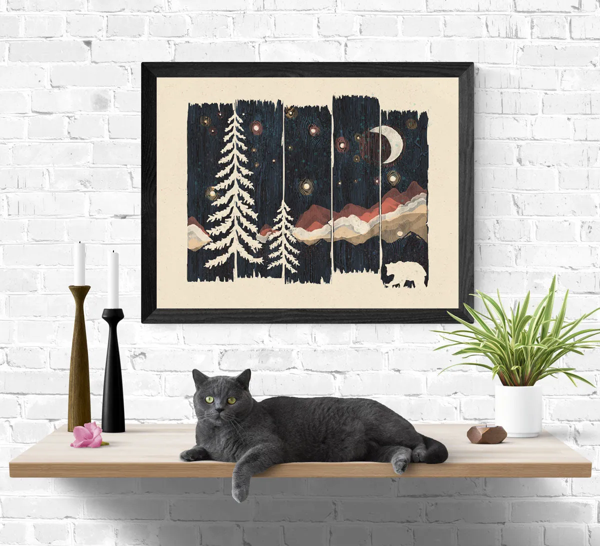 Starry Night in the Mountains Print