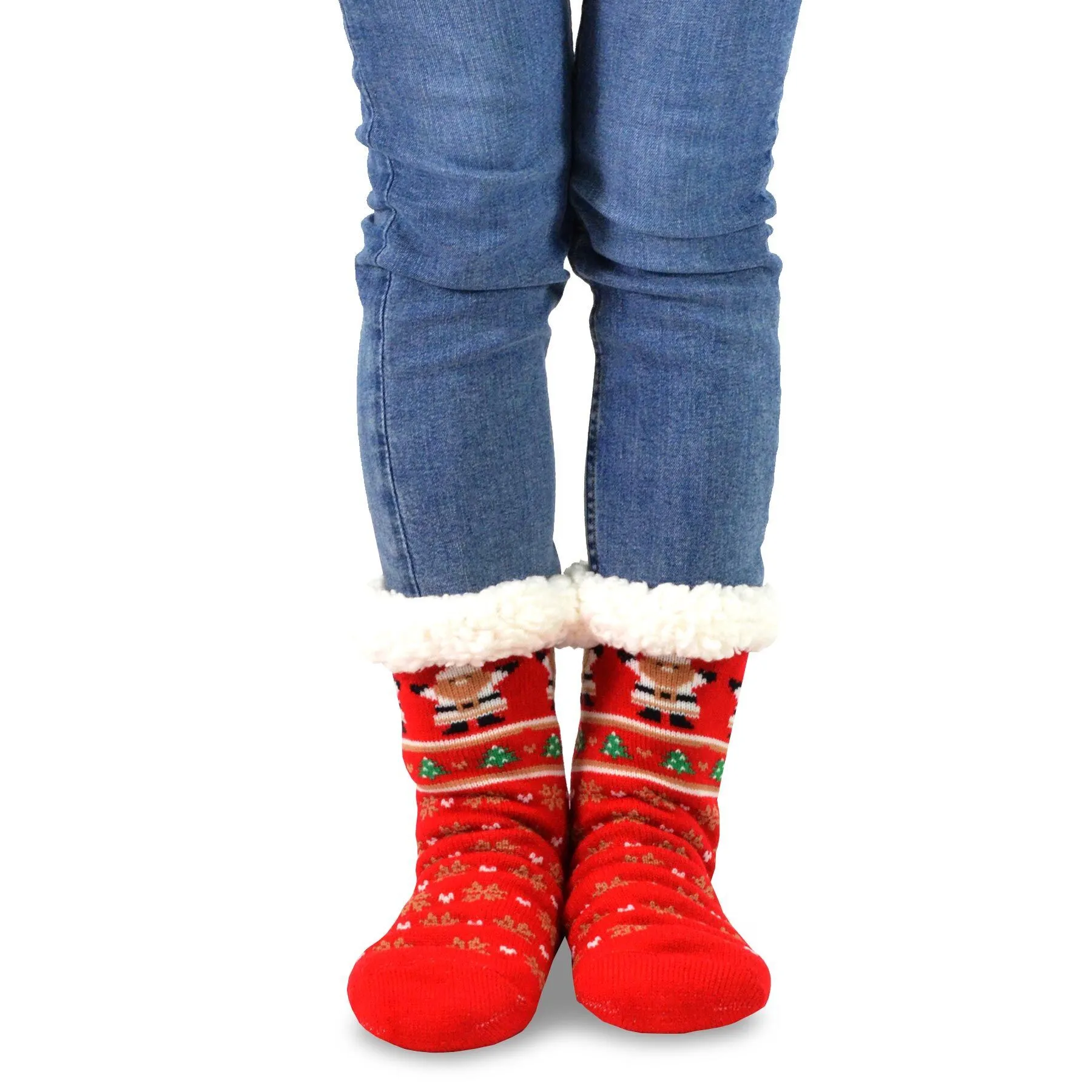 TeeHee Socks Women's Double Layered Polyester Crew Assorted 3-Pack (X1297)