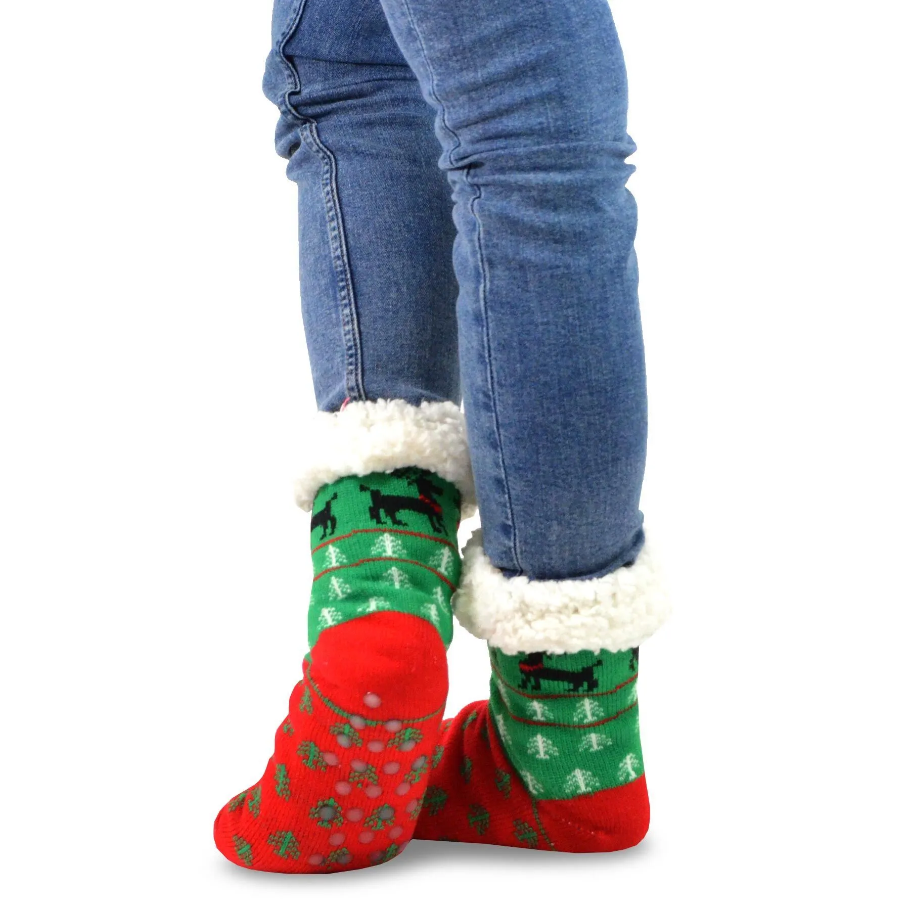 TeeHee Socks Women's Double Layered Polyester Crew Assorted 3-Pack (X1297)