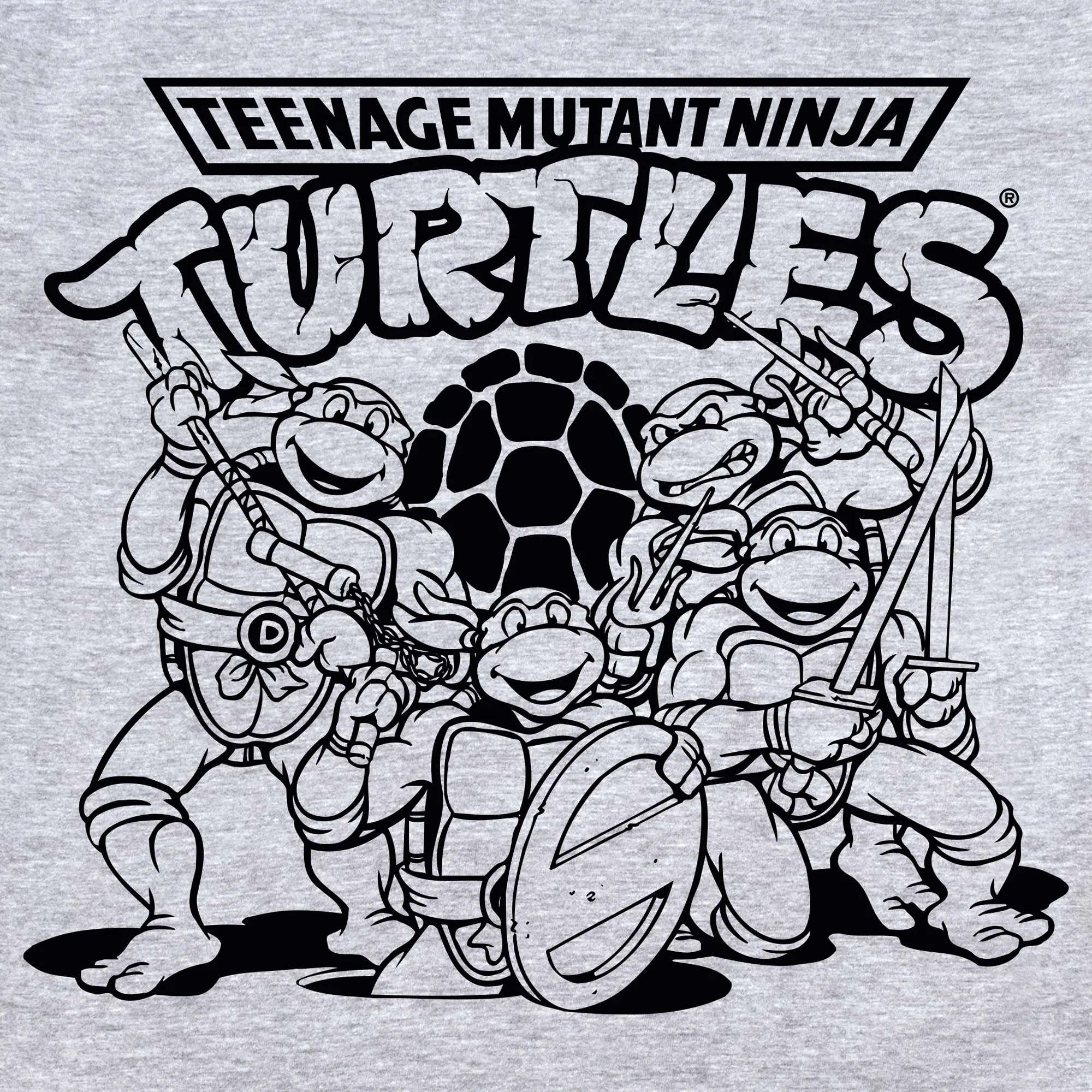 Teenage Mutant Ninja Turtles - Gray Group Tee