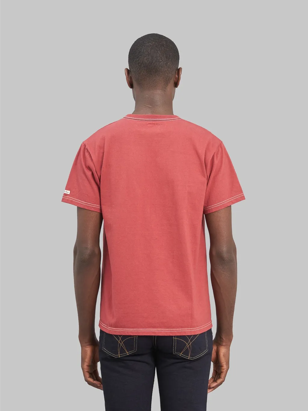 The Flat Head Loopwheeled Heavyweight Plain T-Shirt Light Red