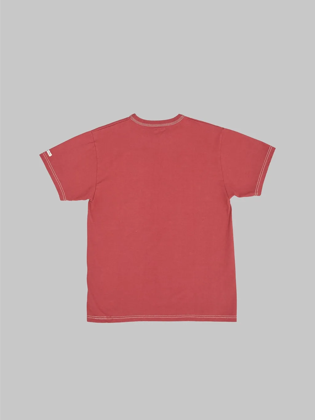 The Flat Head Loopwheeled Heavyweight Plain T-Shirt Light Red