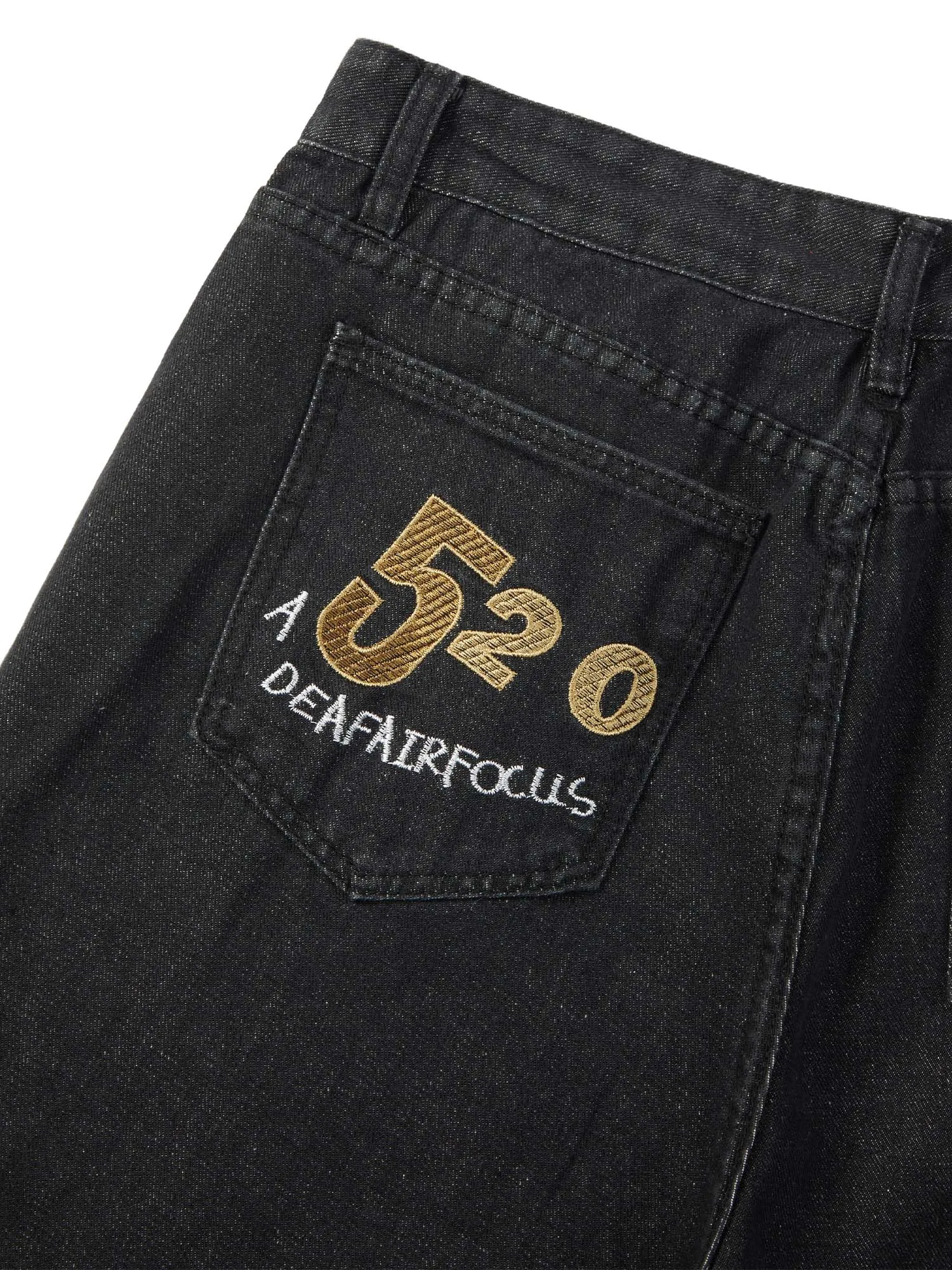 Thesupermade Street Hip-hop Ripped Embroidery Tassel Denim Jort