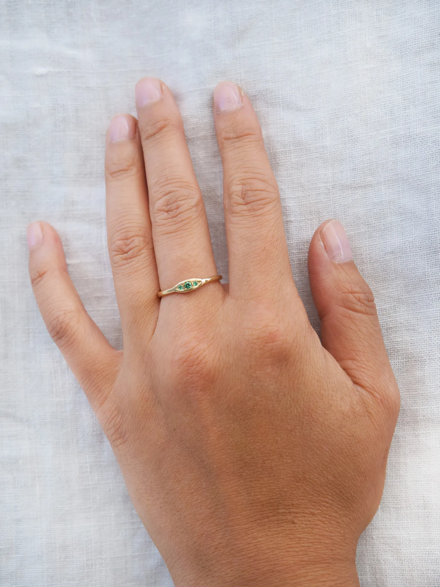 Trio Ring Emerald