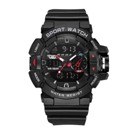 V2A Analog Digital 5ATM Waterproof Sports Watch for Men with Stopwatch, Alarm and Backlight | Case Size- 52mm