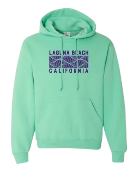 Wave Block Hoodie - Cool Mint