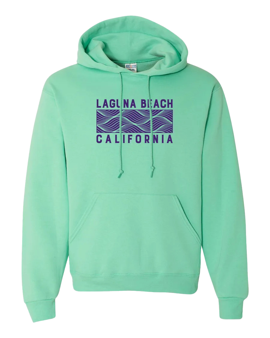 Wave Block Hoodie - Cool Mint