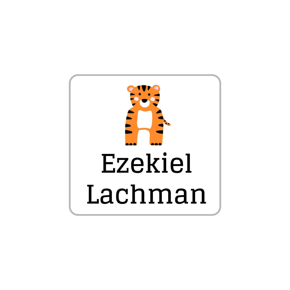 Zoo Animals Clothing Labels